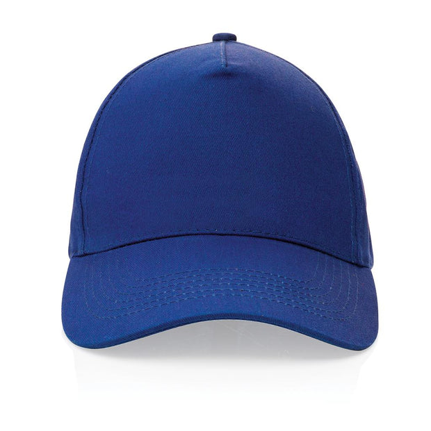 Blaue Baseball-Cap mit gebogenem Visier 