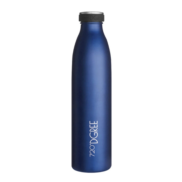 Blaue Thermosflasche mit Gravur 720 DGREE als Logo 