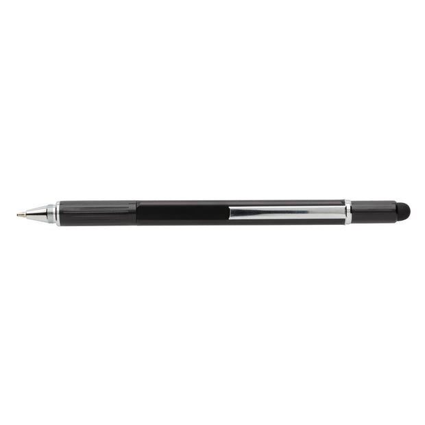 Kugelschreiber schwarz aus Aluminium mit 5 Funktionen