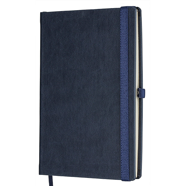 Notizbuch blau mit Band und Lesezeichenband Hardcover 