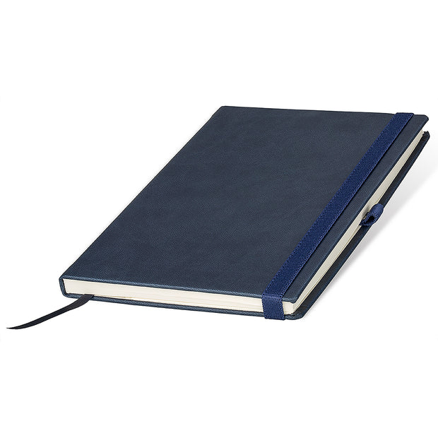Blaues Notizbuch mit Leseband und Stifthalter a5 Hardcover 