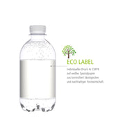 Wasserflasche mit individuellem Logo mit nachhaltigem Eco-Etikett 