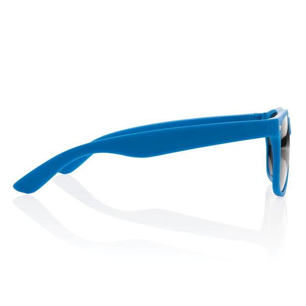 Seitenansicht blaue Sonnenbrille als Give-Away 