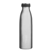 Edelstahlflasche mit Logo auf Edelstahl silber #farbe_solid-stainless