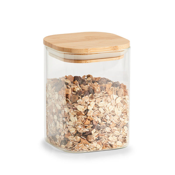 aufbewahrung glas mit deckel eckig Eckiges Vorratsglas mit Holzdeckel graviert